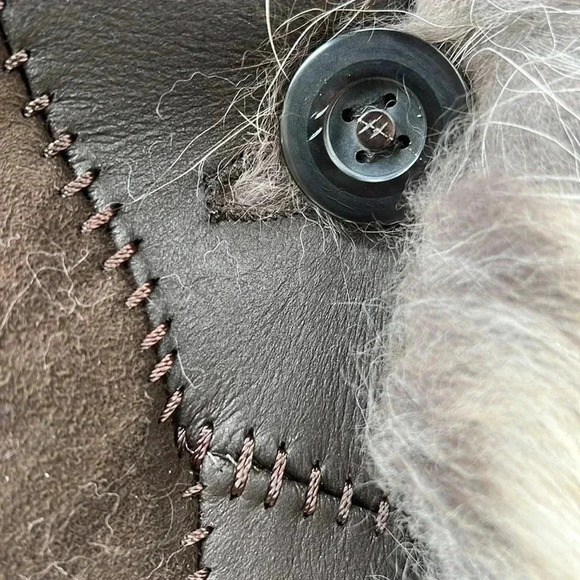 Escada Leather Fur Lined Maxi Coat size 36 - Picture 11 of 16